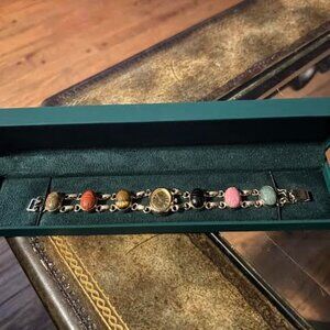 Carved Scarab Watch Belle Gemstone Band